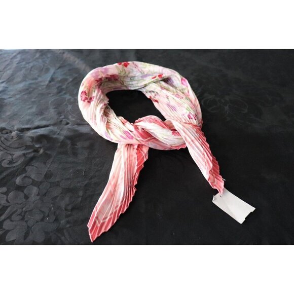 Hermes N. Goulandris Pink Scarf Plisse Oeillets Sauvages Et Autres Caryophyllees - Picture 9 of 11